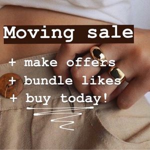 Moving next month! Make offers now and save extra $ by bundling.